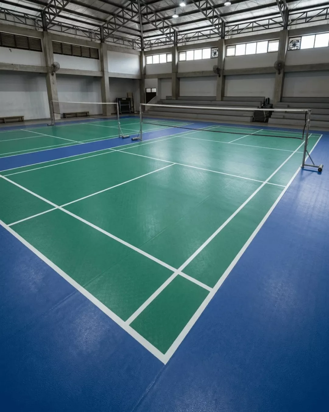 bahan lantai lapangan badminton 2