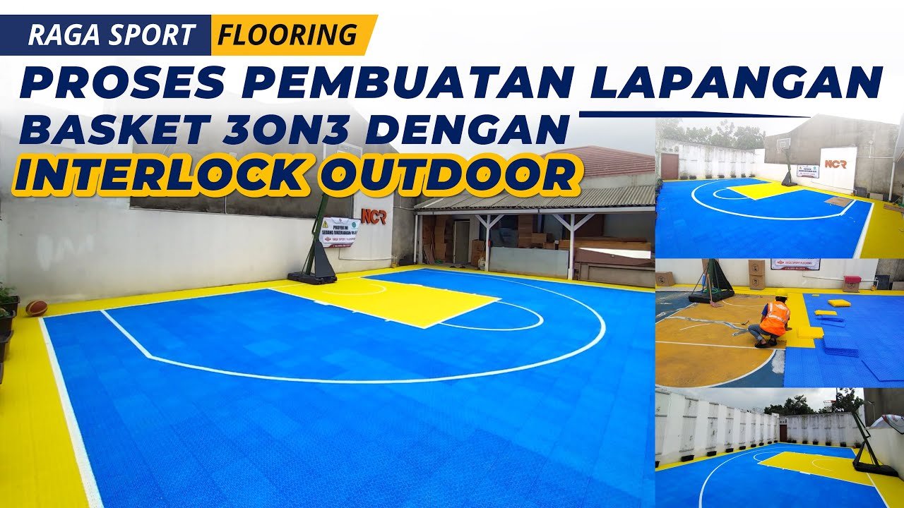 Jasa Pembuatan Lapangan Basket Outdoor Bahan Interlock di Bandung