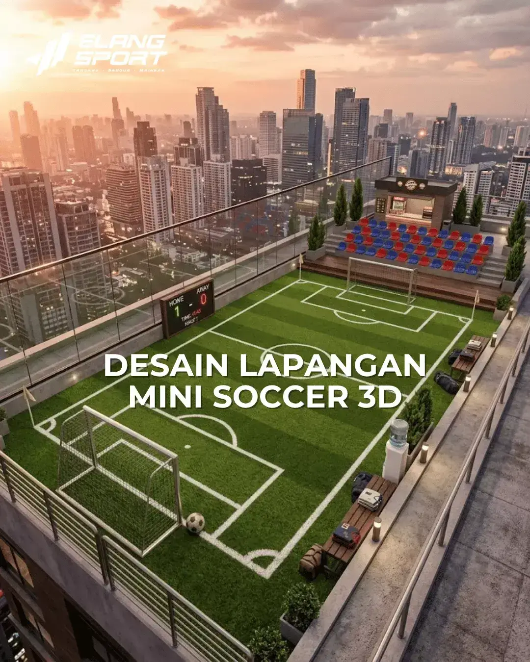 desain lapangan mini soccer 3d 1