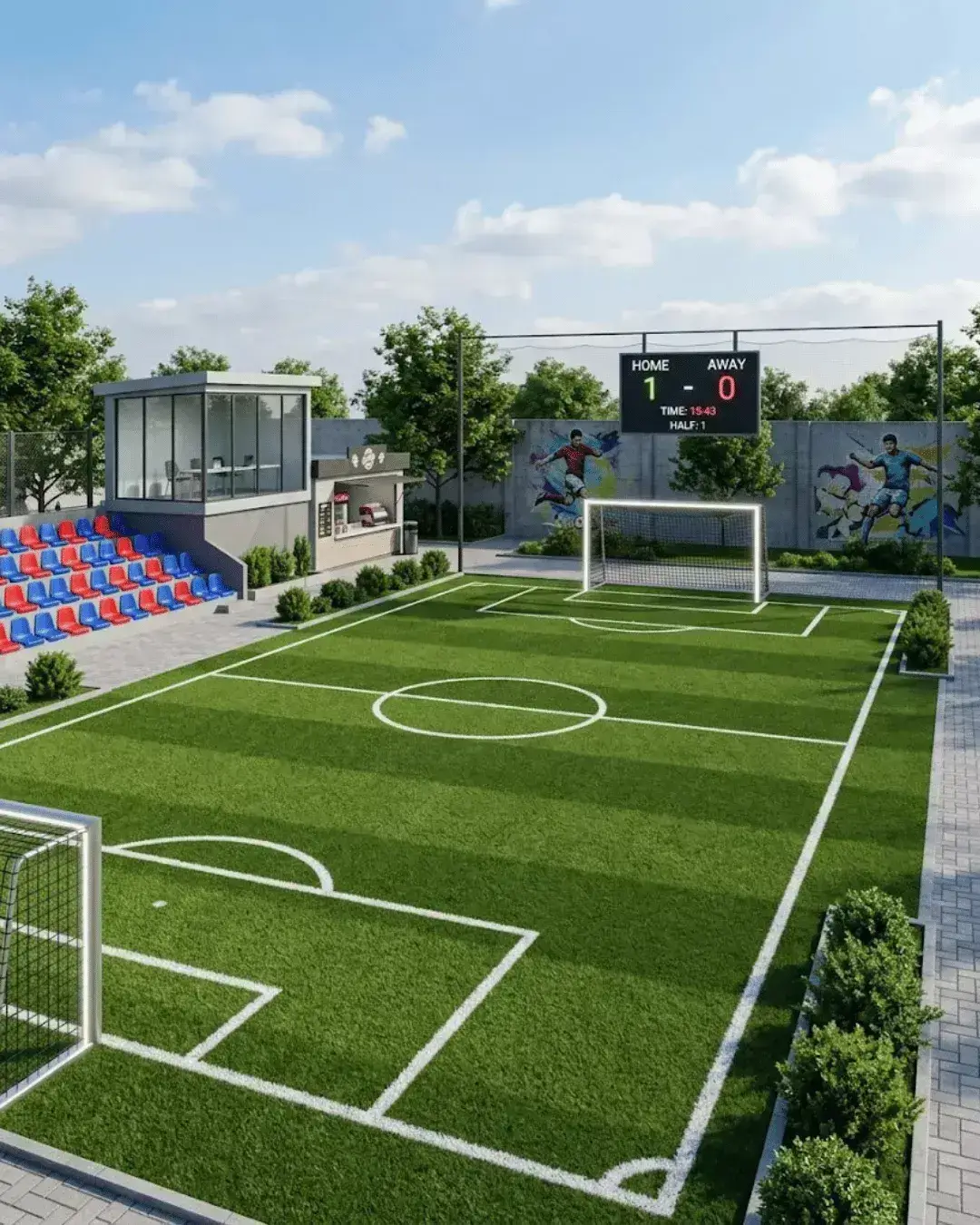desain lapangan mini soccer 3d 2