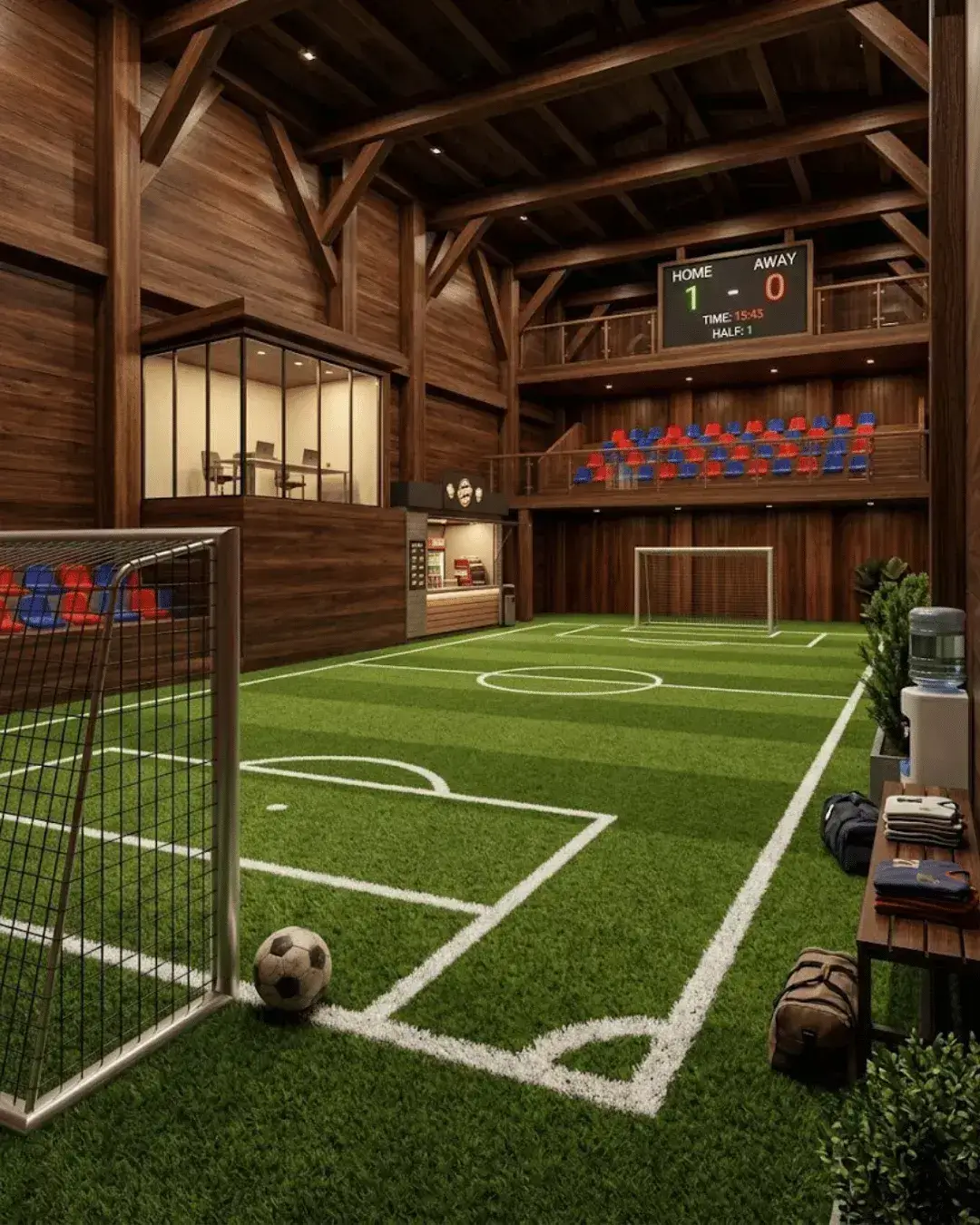 desain lapangan mini soccer 3d 3