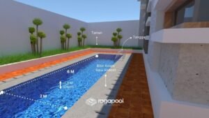 desain kolam renang ukuran 2 x 6 meter