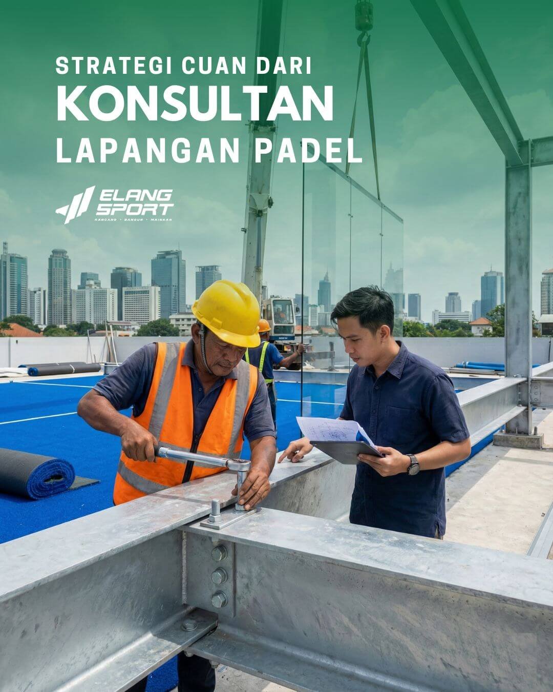 desain lapangan padel