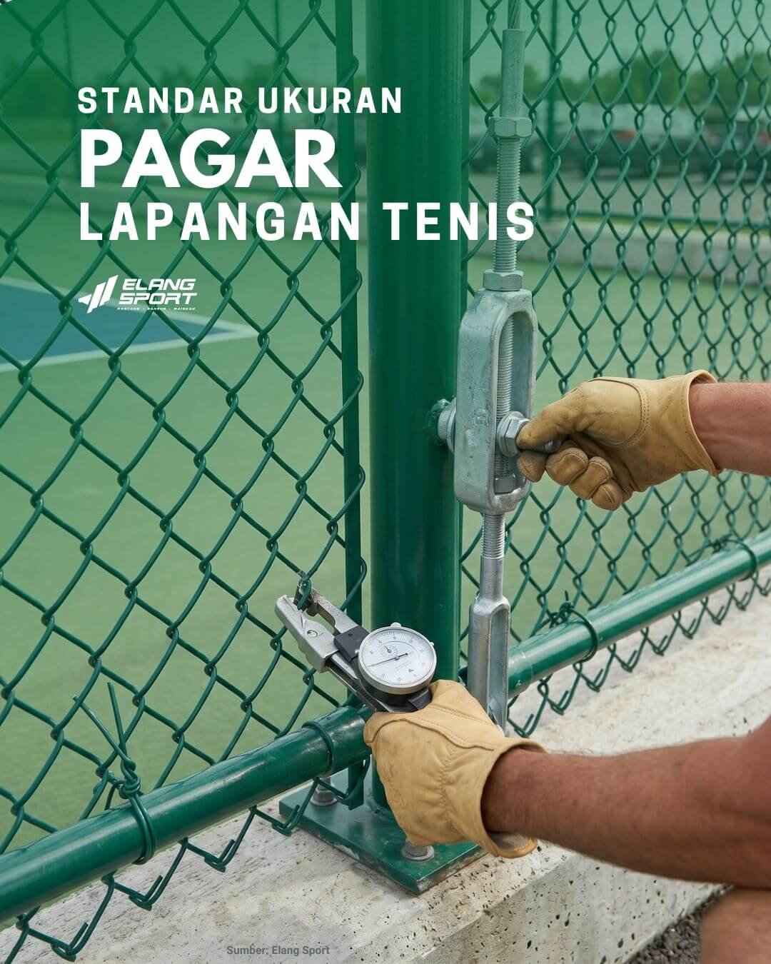 pagar lapangan tenis