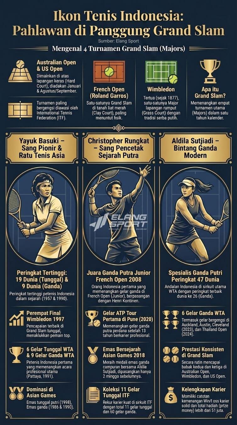 sejarah tenis lapangan di indonesia