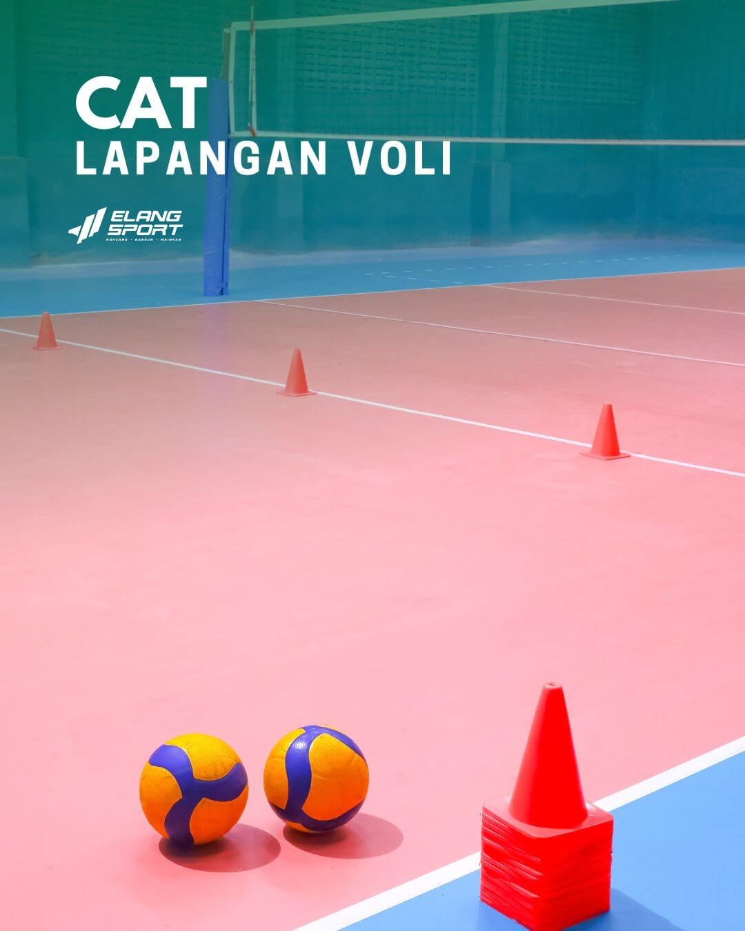 cat lapangan voli
