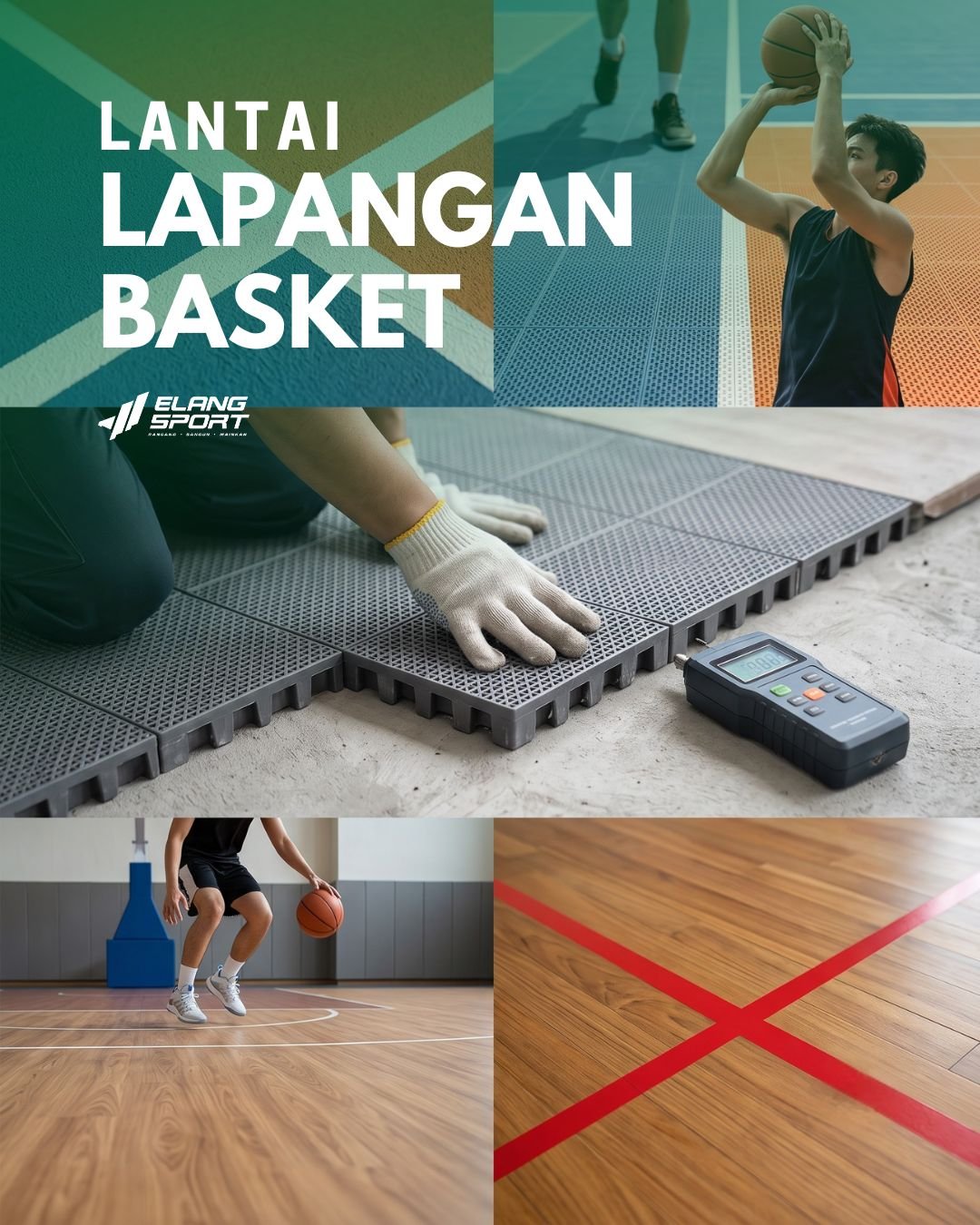 lantai lapangan basket