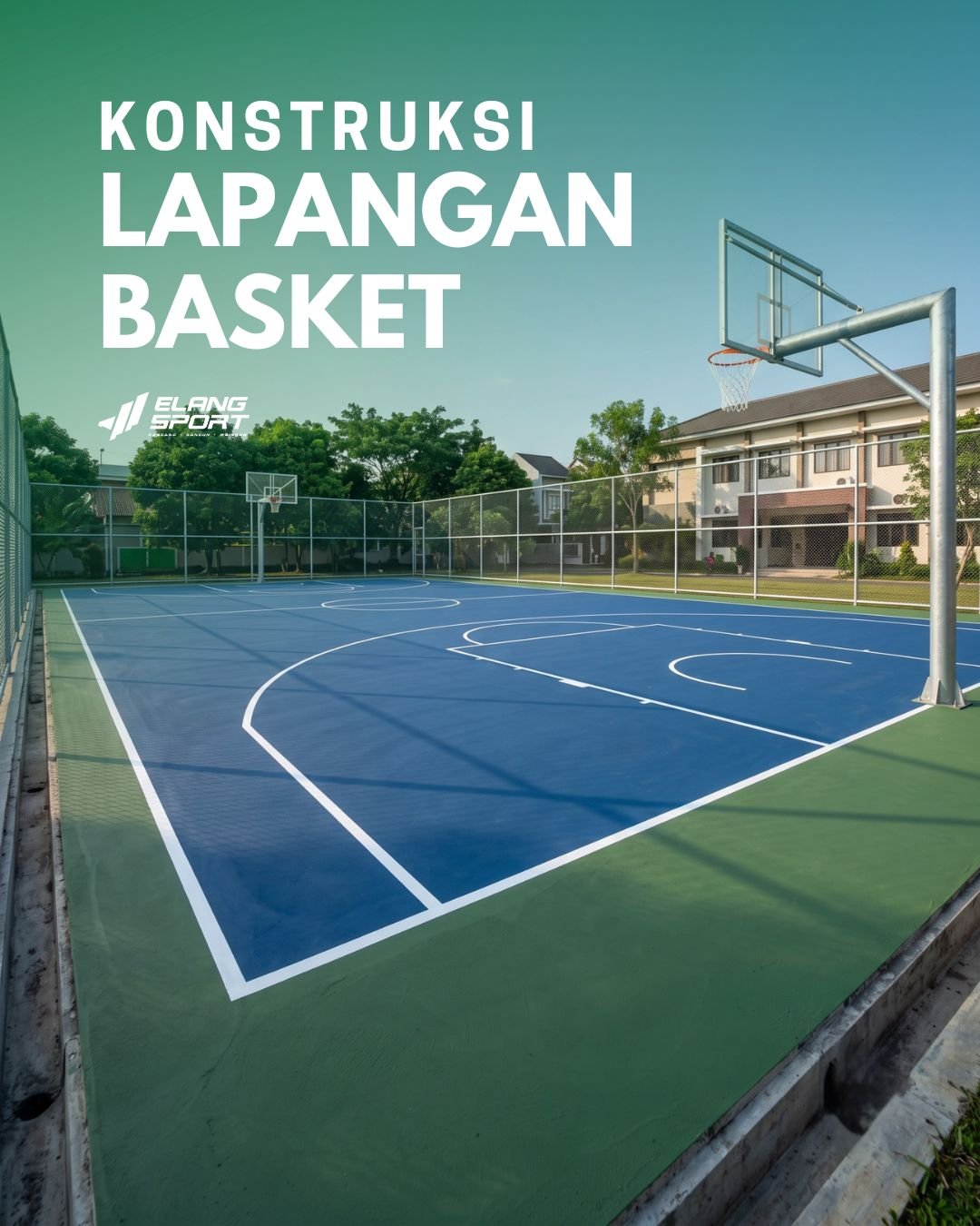 konstruksi lapangan basket