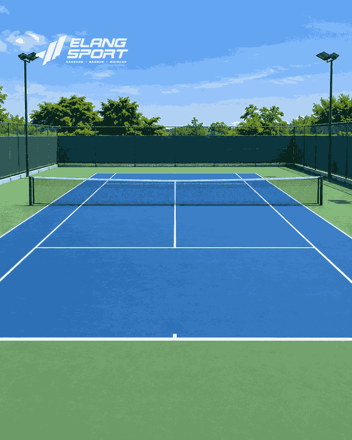 lantai lapangan tenis
